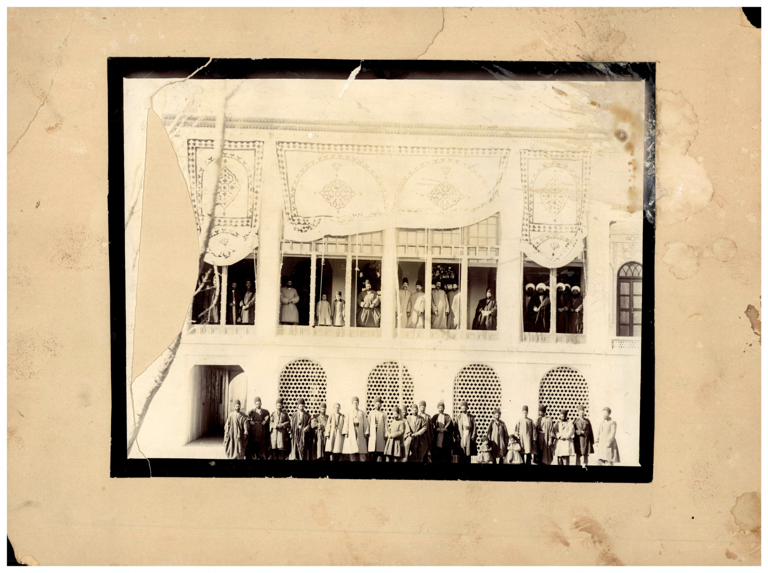 Elite Qajar, high ranking in an official building, Persia Late Qajar period, Pe