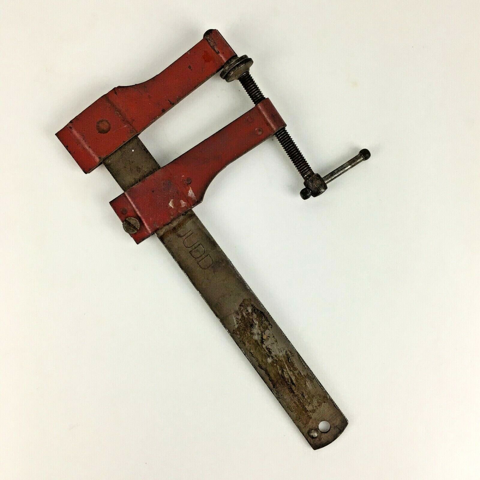 Red JUDD Clamp Tool Woodworking Metal Vintage Tool Industrial Décor Man Gift