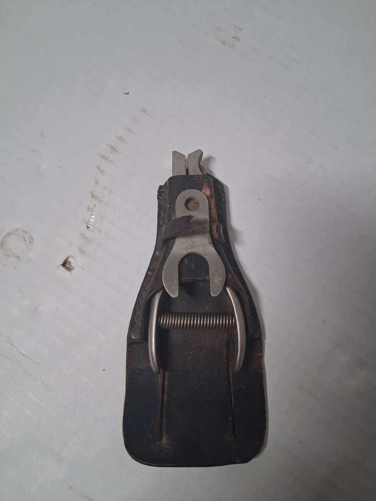Vintage Train Conductor Ticket Hole Punch Set Leather Holster Key