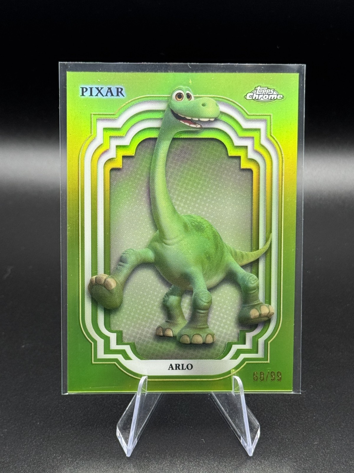 2024 Topps Chrome Disney /99 ARLO GREEN REFRACTOR #164 The Good Dinosaur 2024 Topps Chrome Disney /99 ARLO GREEN REFRACTOR #164 The Good Dinosaur