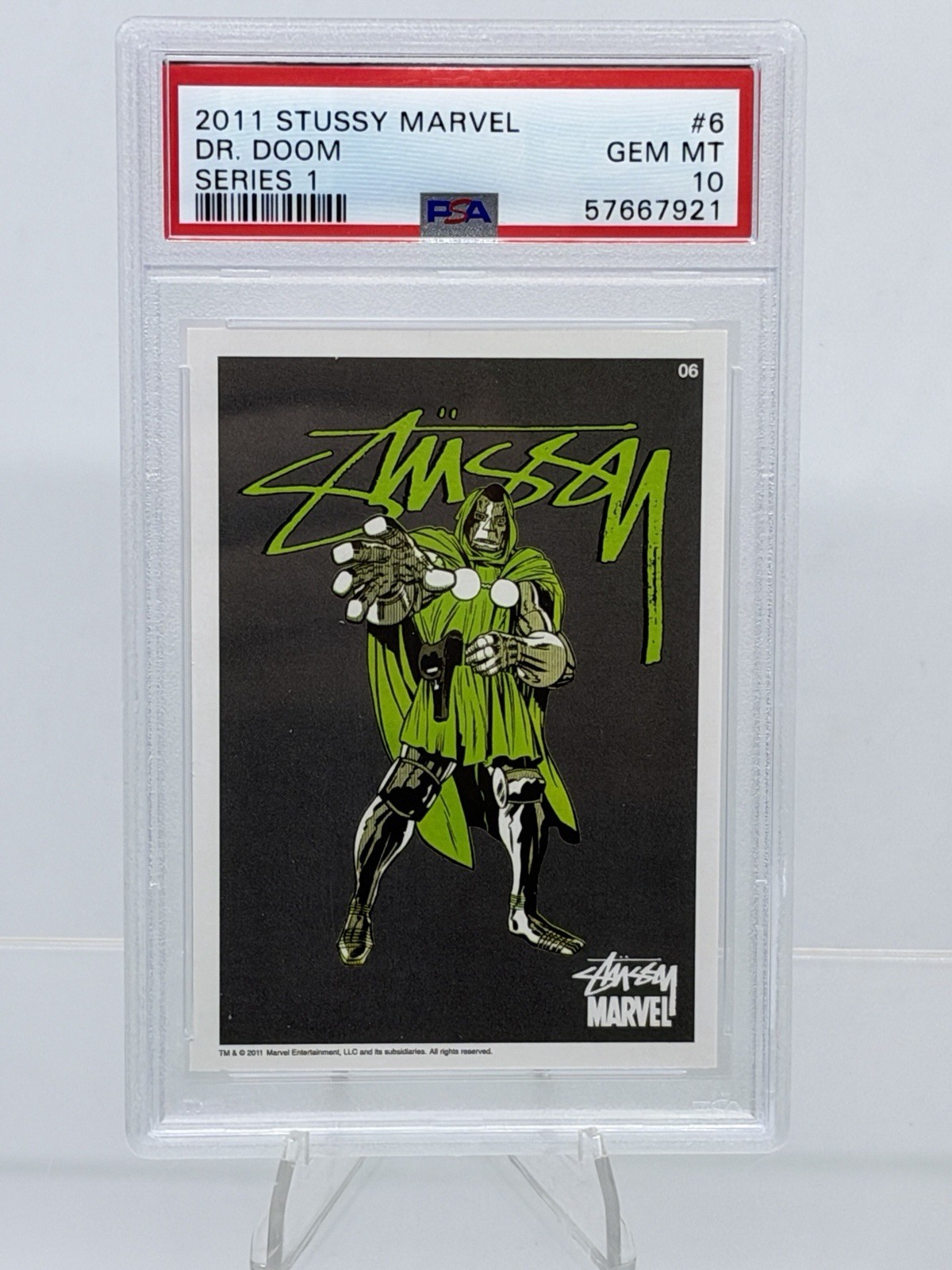 2011 Stussy x Marvel Comics Series 1 Doctor Doom #06 PSA 10 Avengers