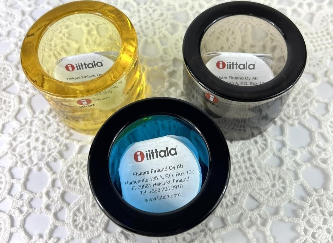 NEW Iittala kivi Tealight Candle Holder Lemmon Sand Turquoise Marimmeko set NEW Iittala kivi Tealight Candle Holder Lemmon Sand Turquoise Marimmeko set