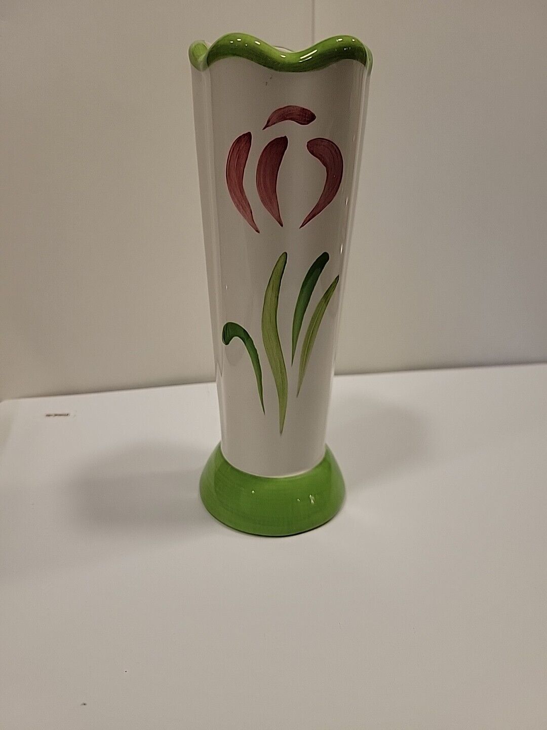 Vintage Floral FTD Inc Bud Vase Ceramic Made in Thailand 