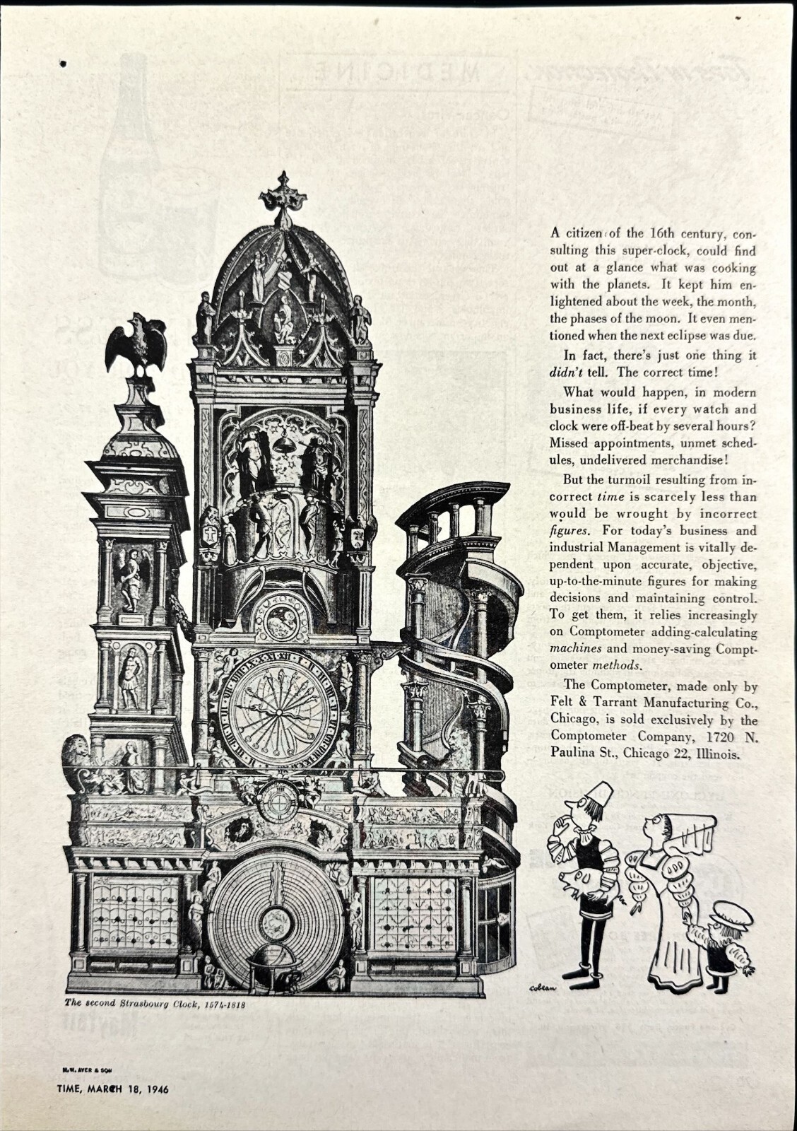 1946 Felt & Tarrant Mfg The Comptometer Adding-Calculating Machine Print Ad