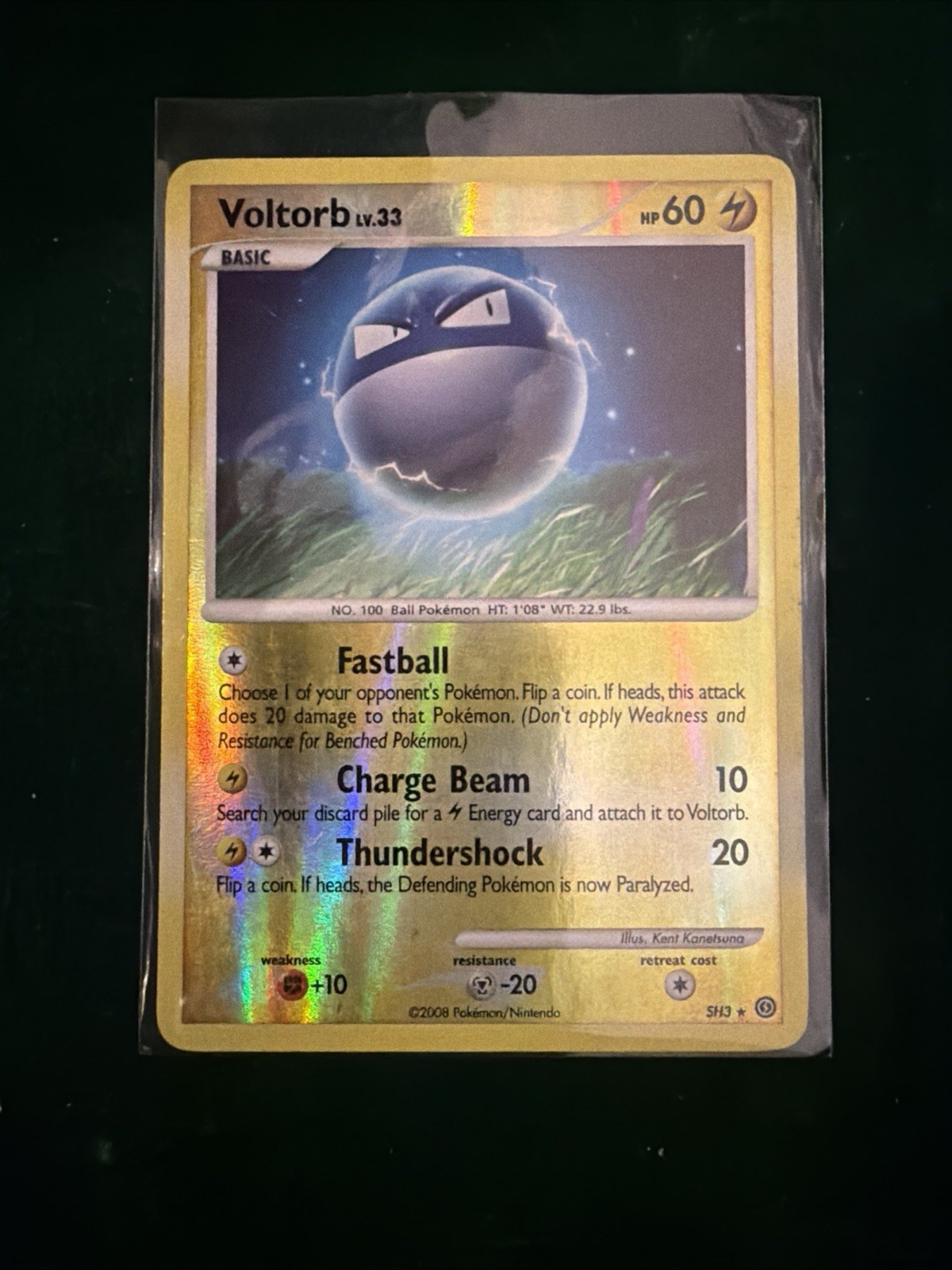Voltorb Shiny Holo Rare SH3 Stormfront Pokemon Card NM