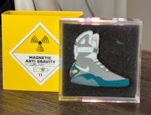 Nike Back to the Future Pin Air Mag 2011 Collectors Pin with Box and Cover