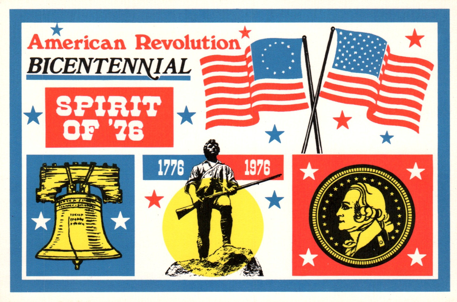 American Revolution Bicentennial Spirit of \'76 Anniversary postcard
