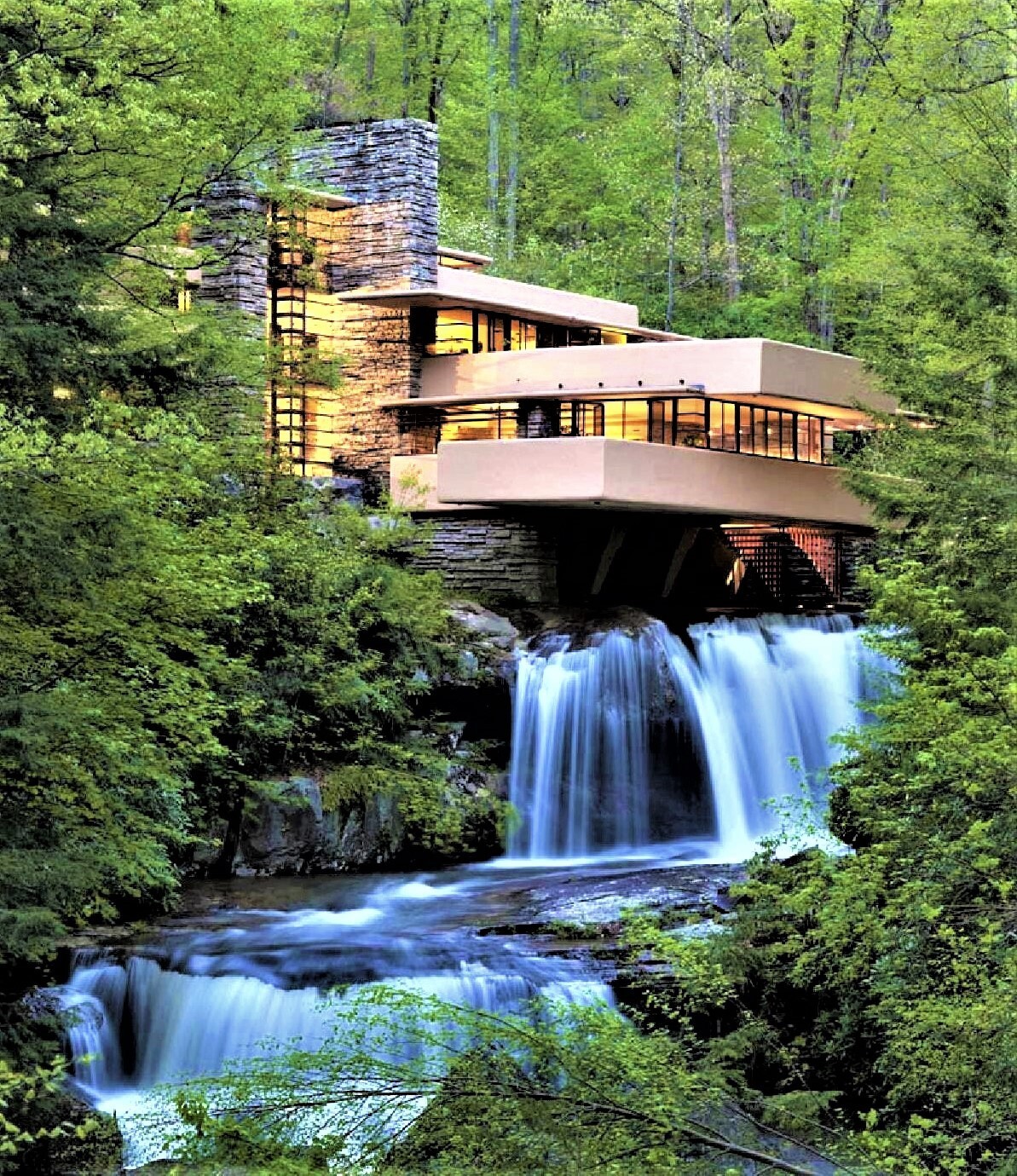 Digital Photograph Frank Lloyd Wright’s Masterpiece House “FALLINGWATER” 1935