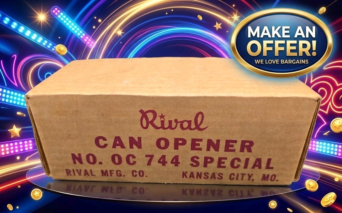 Vintage Rival Can-O-Mat OC 744 165 Special Mount Can Opener New Rare Box NOS