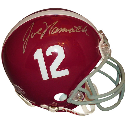 Joe Namath Autographed Alabama Crimson Tide Mini Helmet - JSA