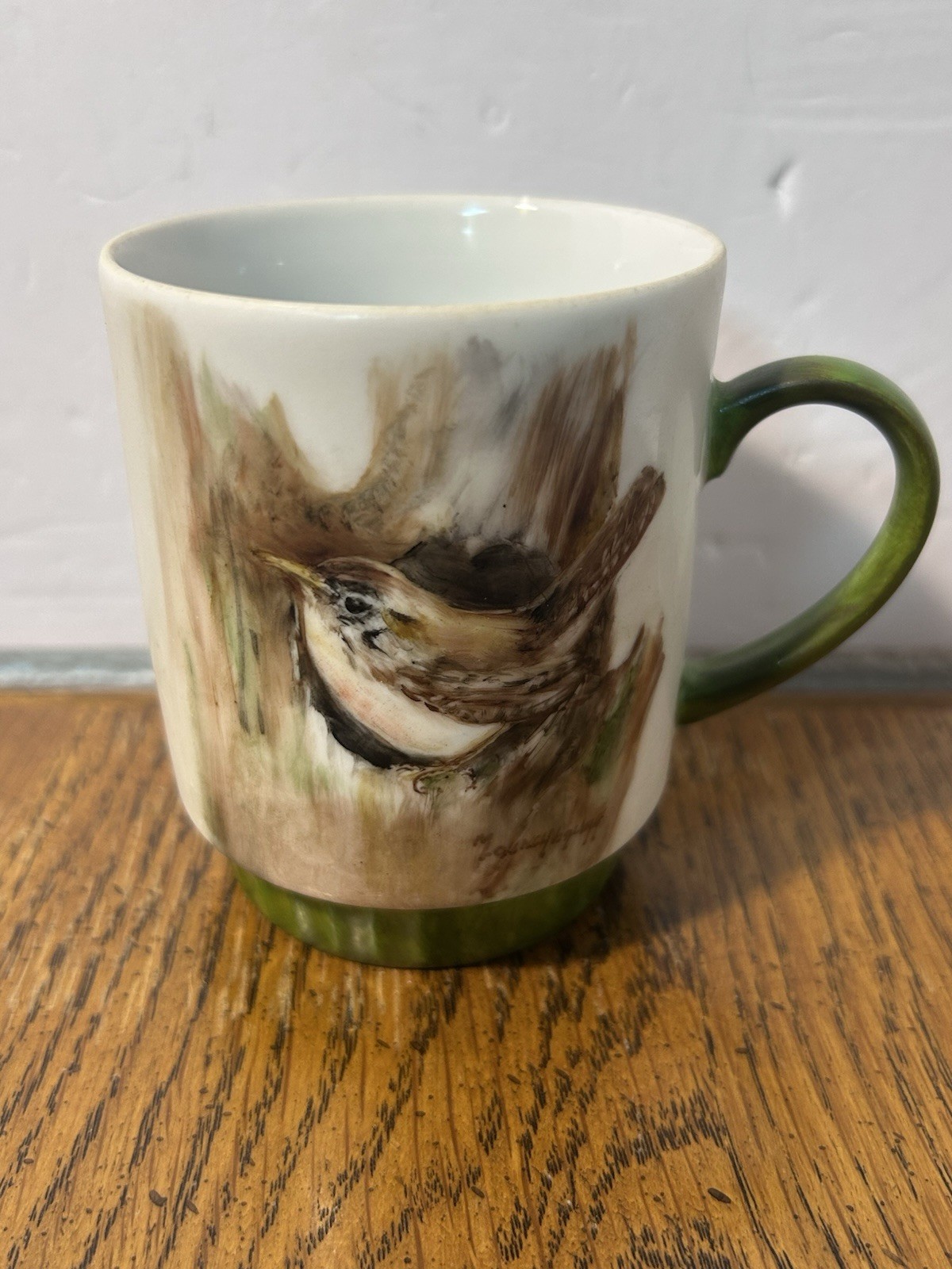 Bareuther Waldsassen Bavaria Germany Wren Bird Coffee Mug Hand Painted Vintage Bareuther Waldsassen Bavaria Germany Wren Bird Coffee Mug Hand Painted Vintage