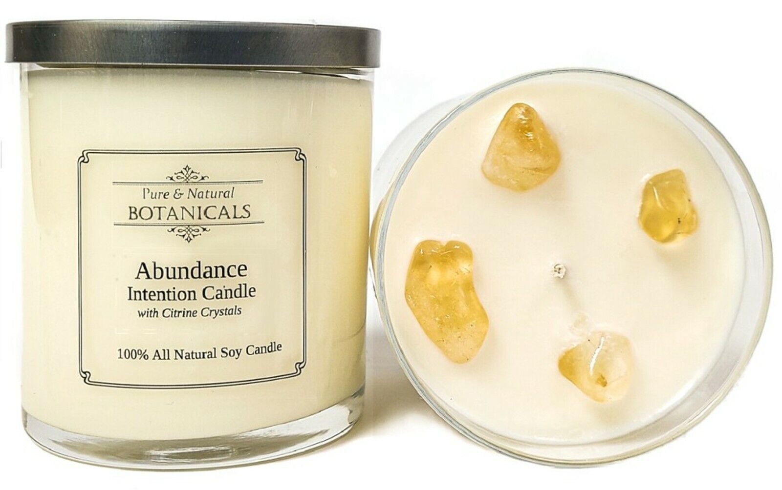 Abundance Soy Intention Candle 100% All Natural Prosperity Success Wiccan Pagan 