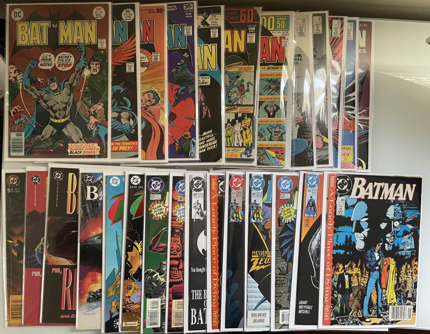 Lot of 27 Batman DC Comic Books Bronze Age and other with keys