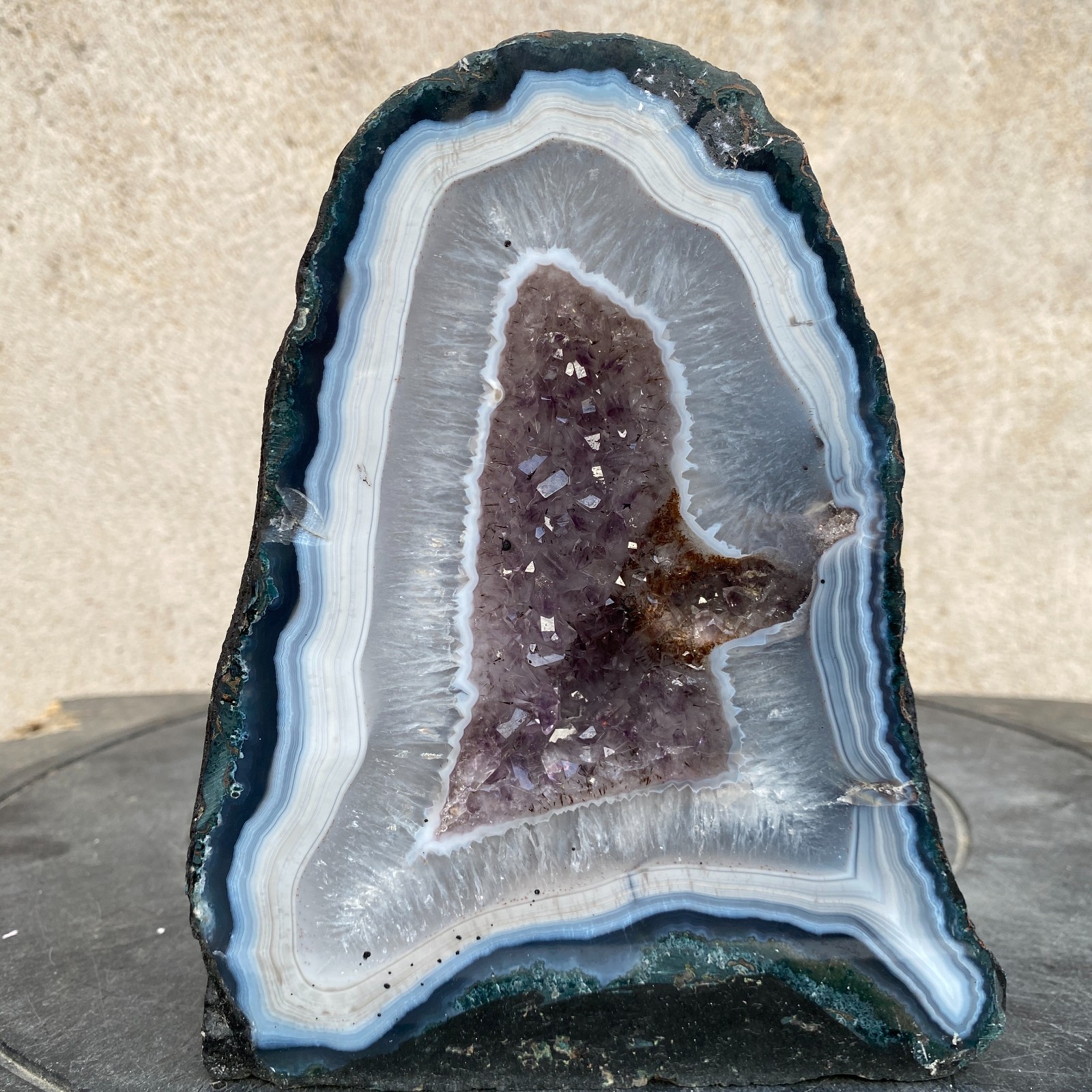 6.7lb Natural agate geode quartz cluster Cathedrals crystal specimen