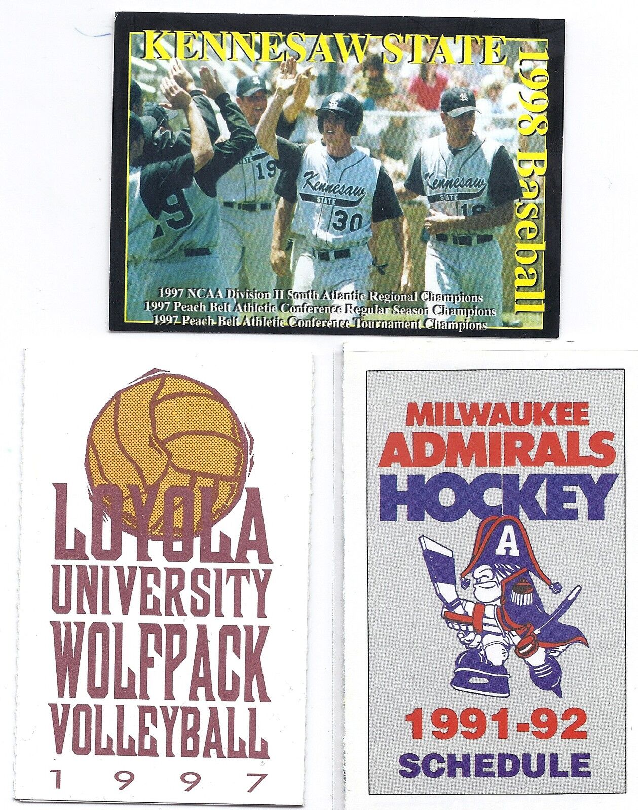 1997 Loyola University Wolfpack Volleyball Pocket Schedule