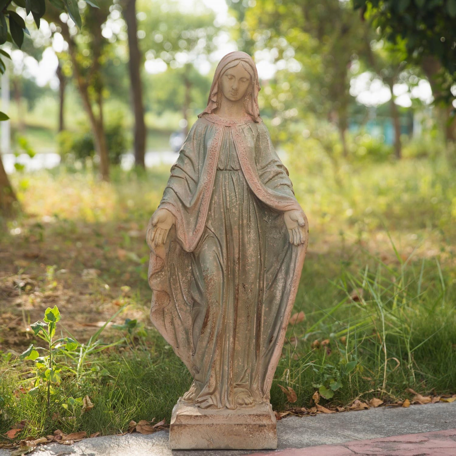 Virgin Mary Garden Statue Outdoor H31” Blessed Catholic Saint Mother of God Larg