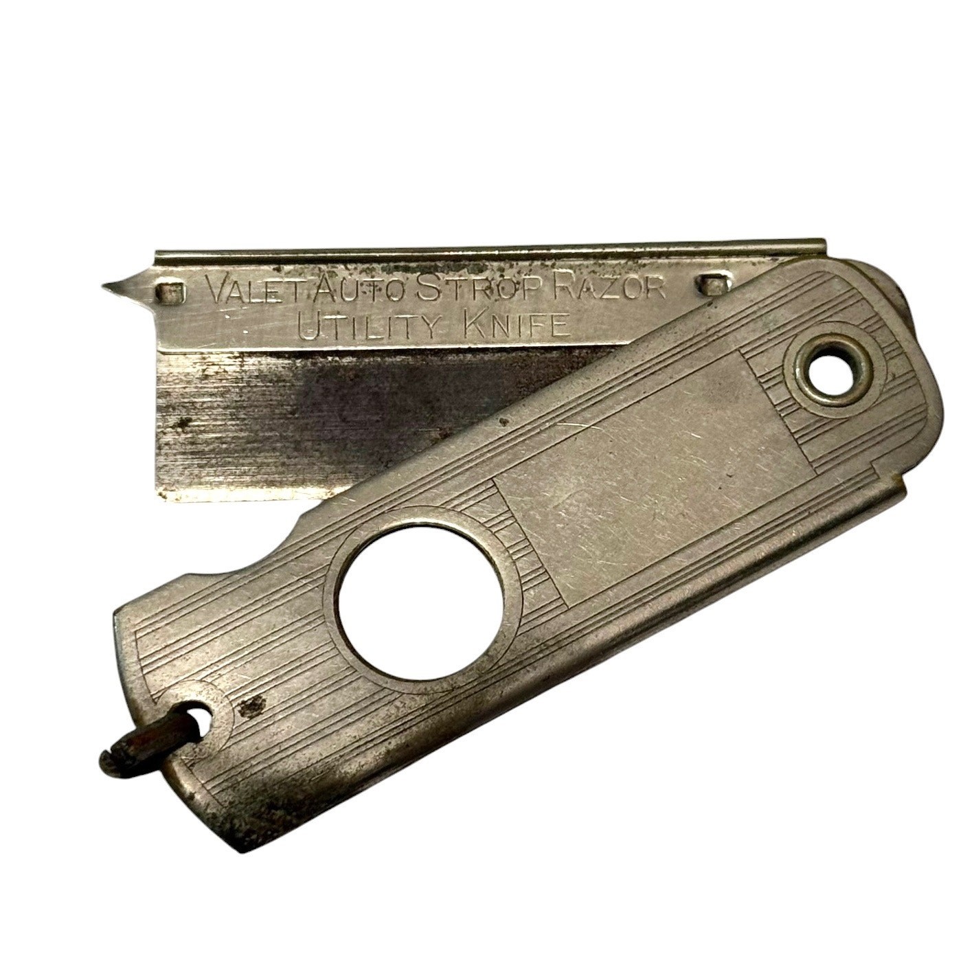 Valet Auto Strop Safety Razor Co Utility Knife - Cigar Cutter w/ Watch Chain Fob