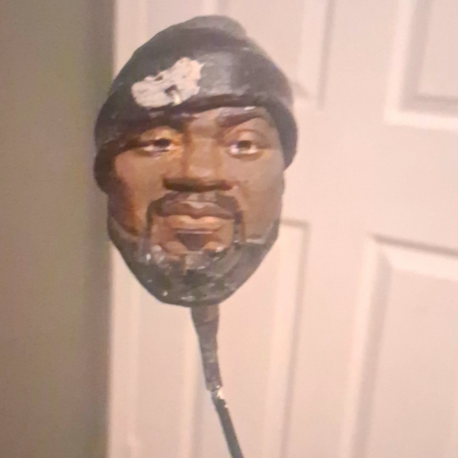 Custom painted 1/]6 scale head sculpt Of Rapper ghostface killah
