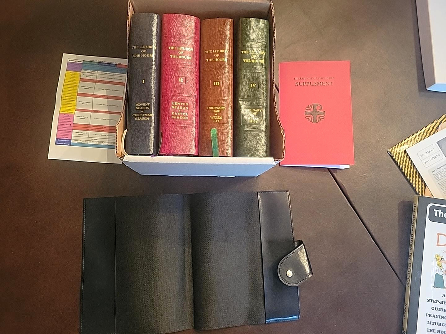 The Liturgy of the Hours Complete 4 Volume  Catholic Book Set + Supplement