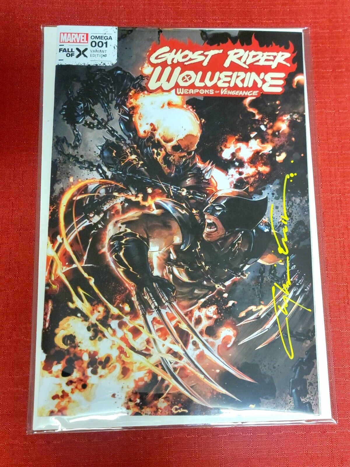 Ghost Rider Wolverine Weapons Of Vengeance Omega 1 Signed By Clayton Crain 