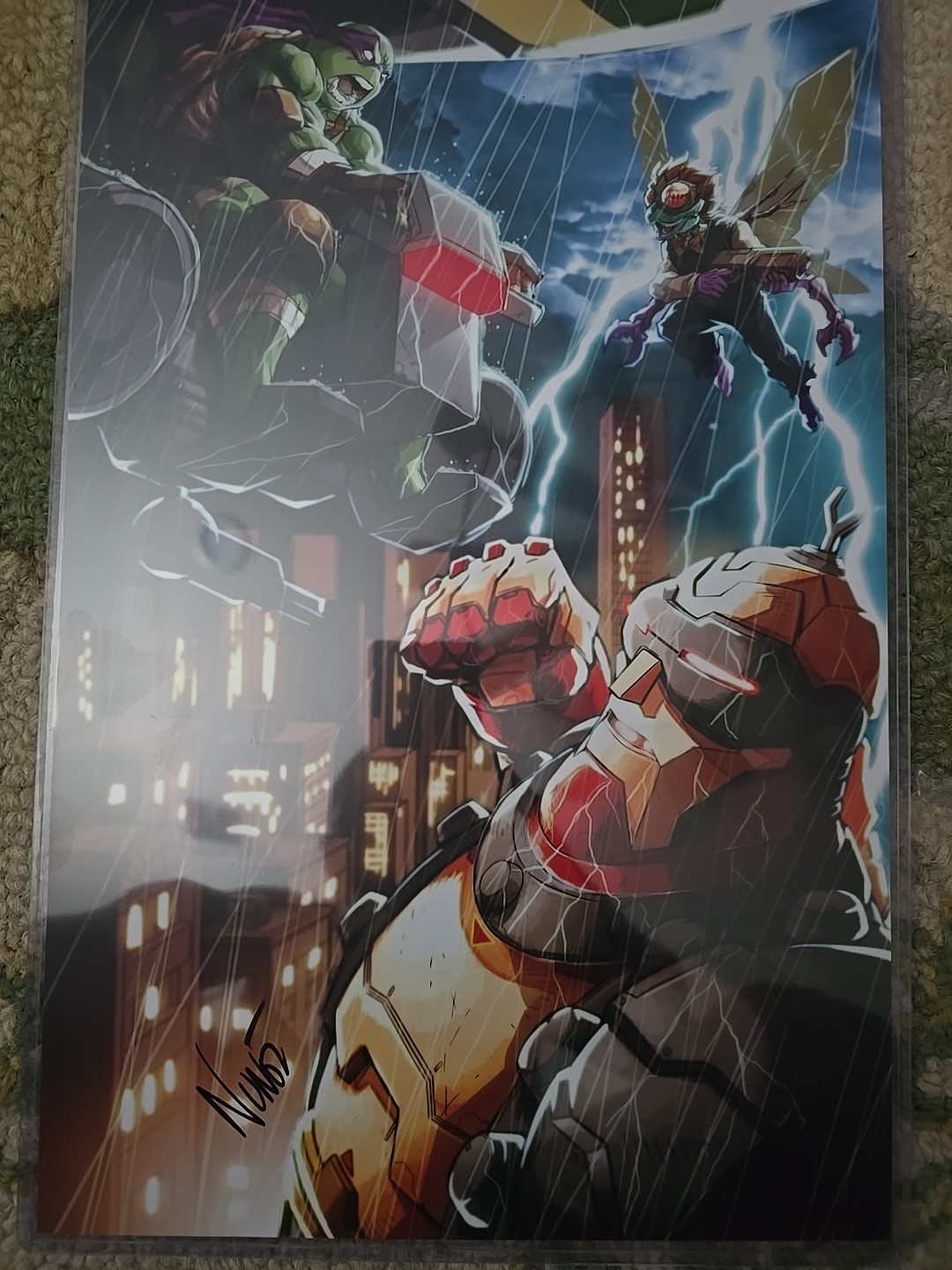 11x17 Donatello Vs Krang And Baxter The Fly Wall Art Poster 11x17 Donatello Vs Krang And Baxter The Fly Wall Art Poster