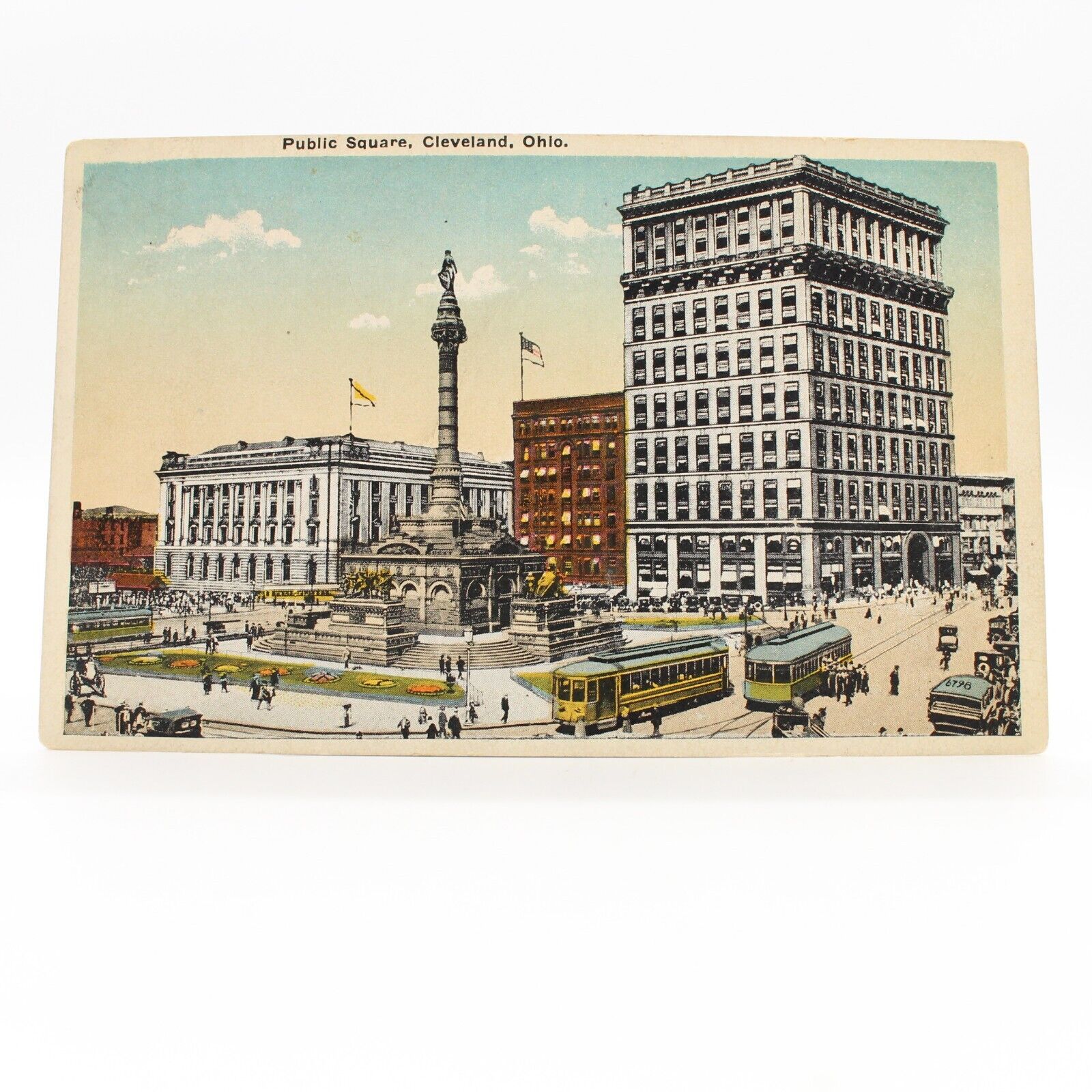 Postcard Cleveland Ohio OH Public Square  Trolleys Unposted