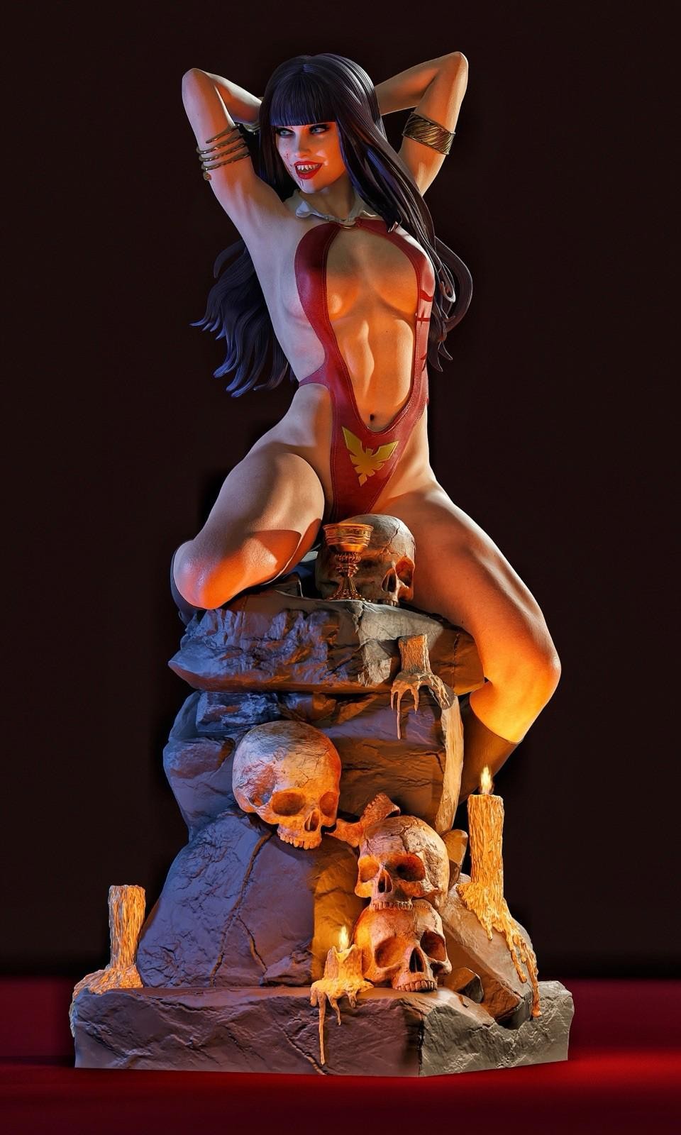Vampirella Throne of Blood Edition | 1/6 Resin Sculpture | Unpainted