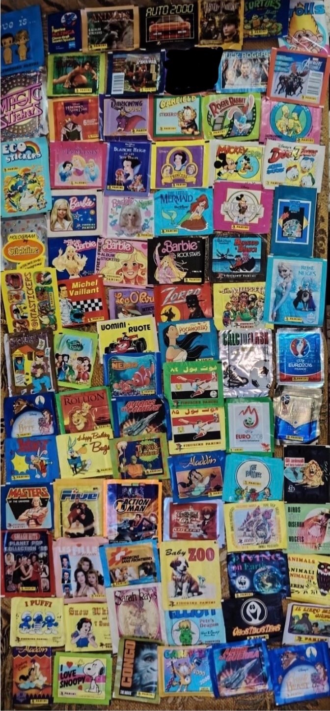 very rare panini 100 different sticker packs