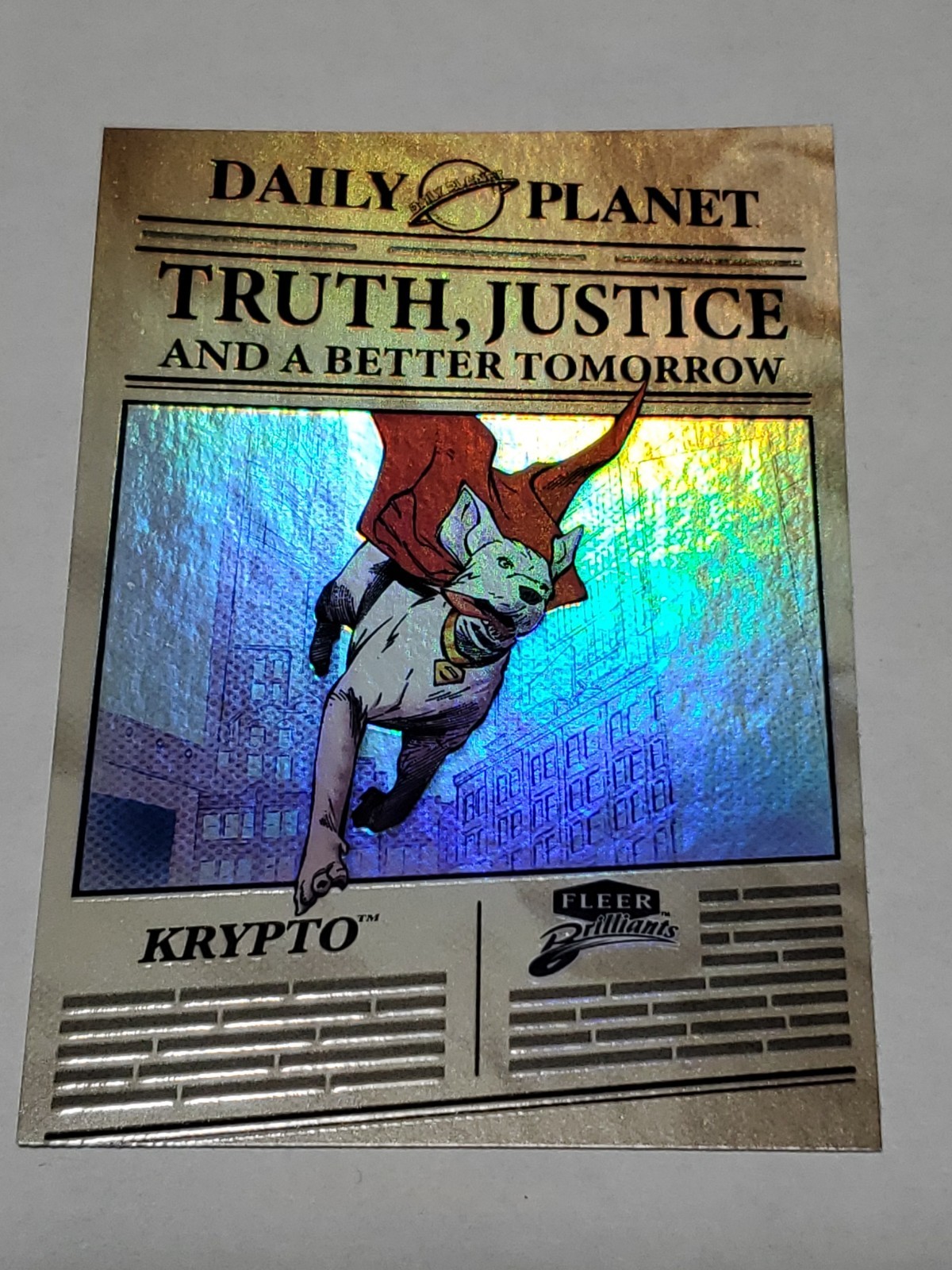 2025 Fleer Brilliants Superman Krypto Truth Justice and a Better Tomorrow TJBT-4