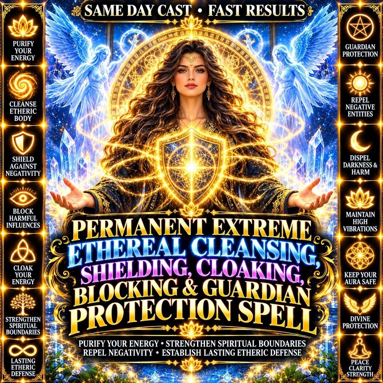 Permanent Extreme Etheric Cleansing, Shielding, Cloaking, Blocking & Guardian Pr