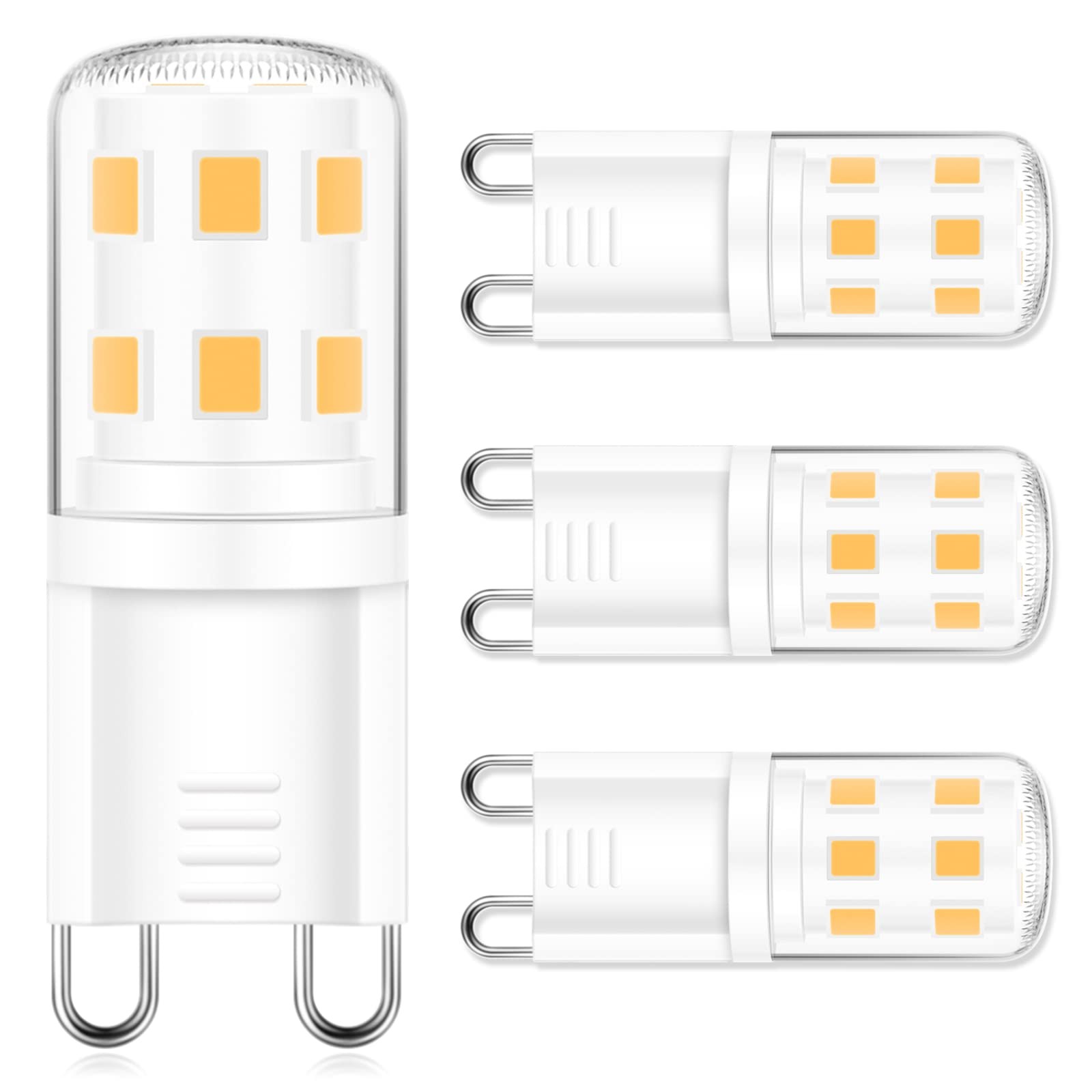 Marxlait 4 Pack G9 LED Bulb, 40 watt 4 Count (Pack of 1), 2700k Warm White