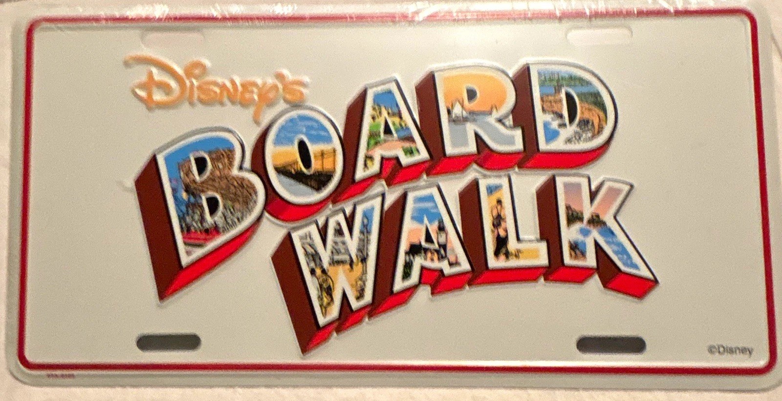 1996 Vintage Disney Disney's BoardWalk Souvenir Novelty Decorative License Plate