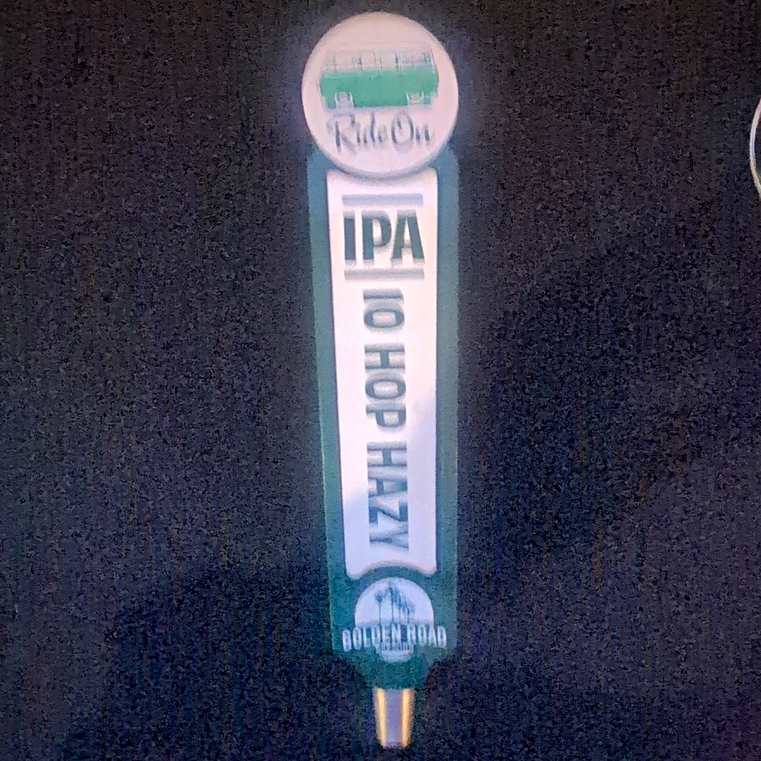 Golden Road Brewing Ride On IPA 10 Hop Hazy Beer Tap Handle Knob Breweriana