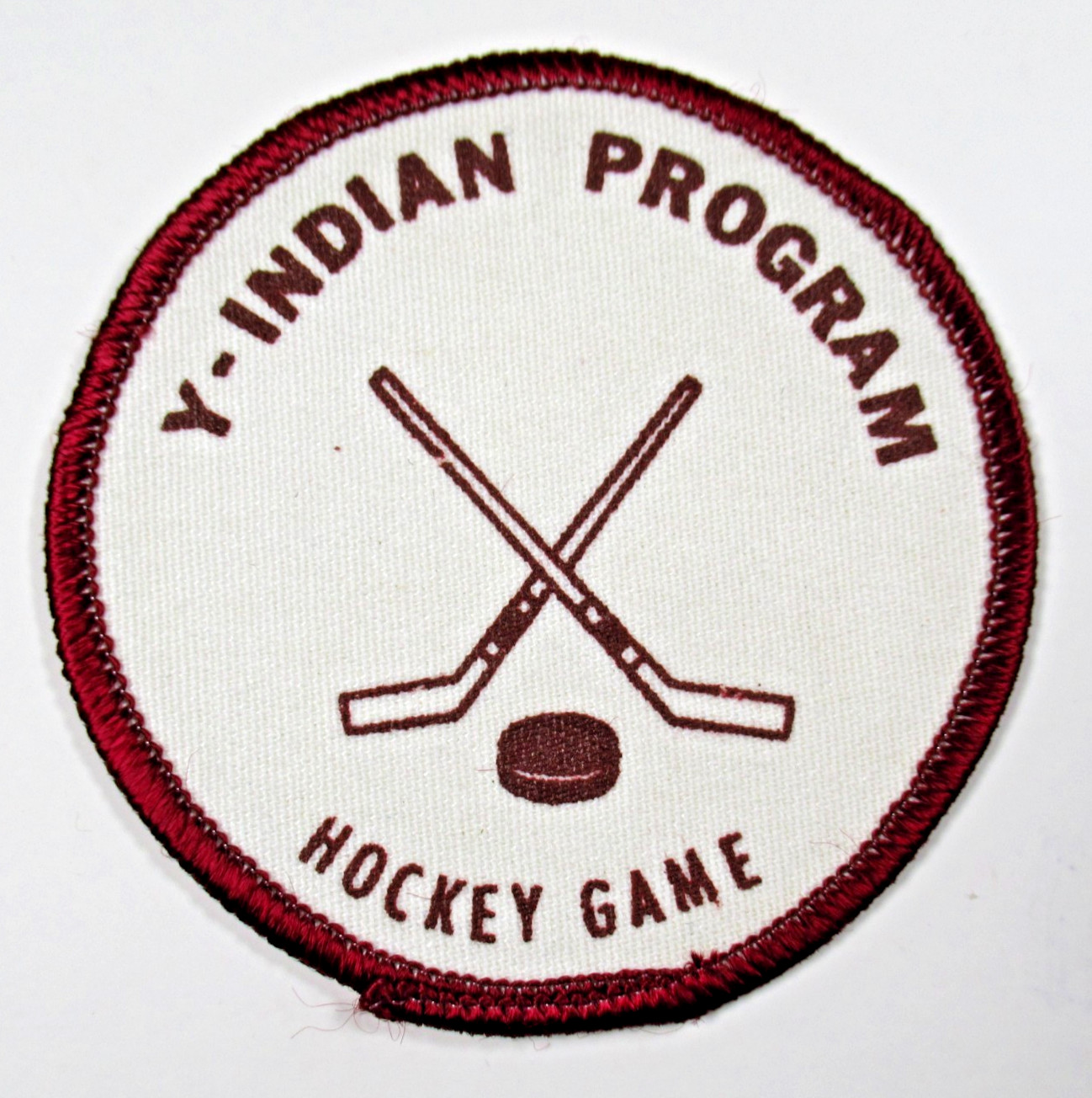 YMCA Y Indian Program Hockey Game Patch Vintage Activity Sew On YMCA Y Indian Program Hockey Game Patch Vintage Activity Sew On