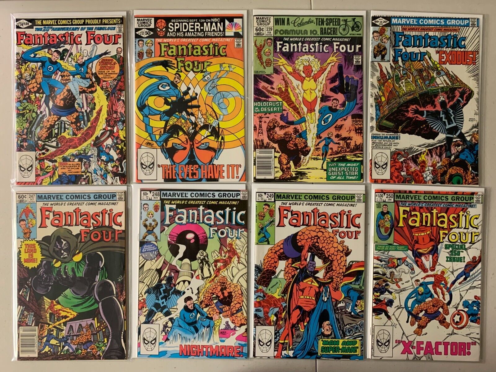 Fantastic Four comics lot #236-299 30 diff avg 6.0 (1981-87)