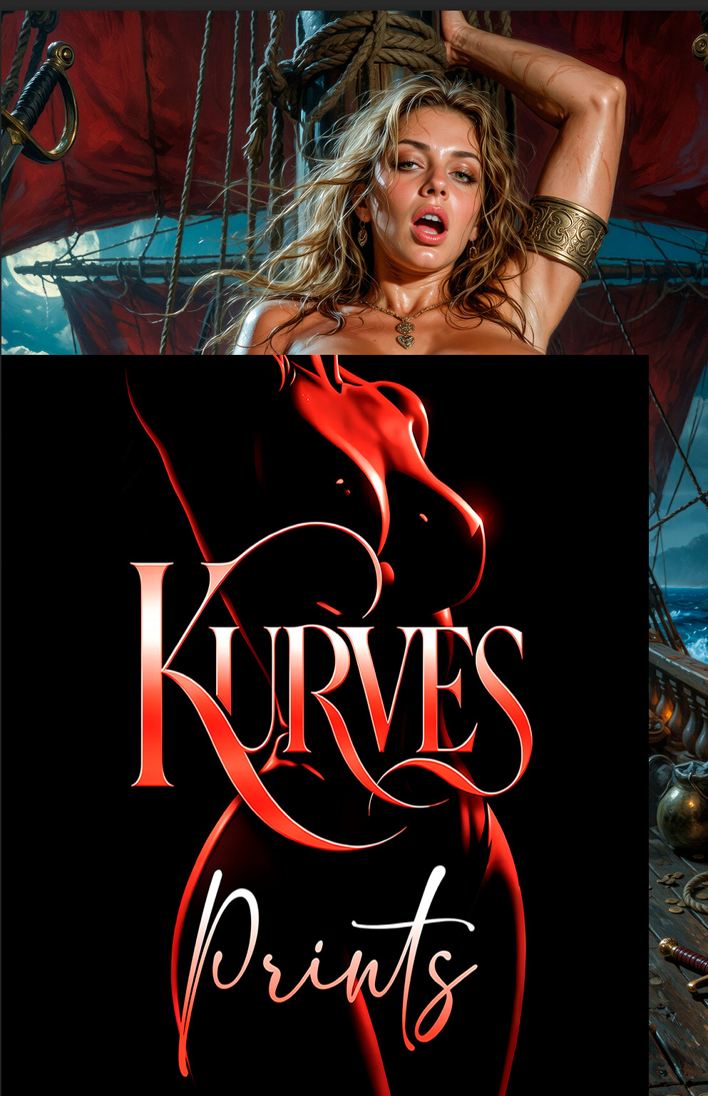 VALERIA PIRATE WARRIOR V2 | NT | SINGLE COVER PRINT | KURVES COMICS VALERIA PIRATE WARRIOR V2 | NT | SINGLE COVER PRINT | KURVES COMICS