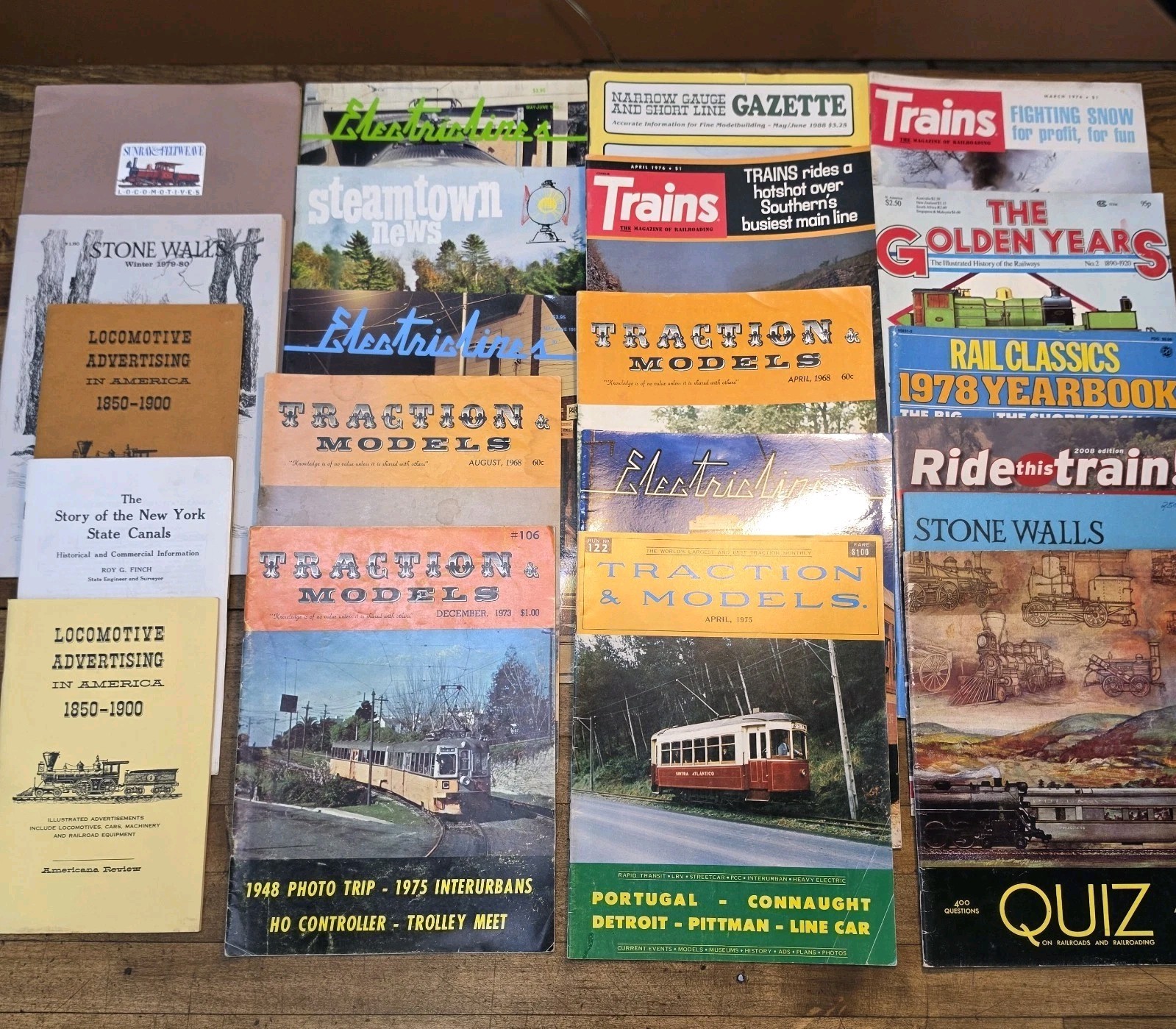 RARE Antique Vintage LOCOMOTIVE RAILROAD Train Magazines Lot Of 20 • VG/LN