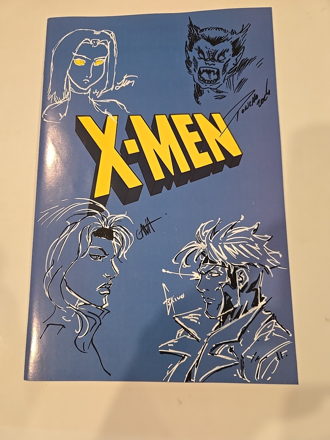 X-Men 1 2024 Blue Logo 2024 4x Remark -Poncho Jem Eskivo Gaverrete One Of A Kin
