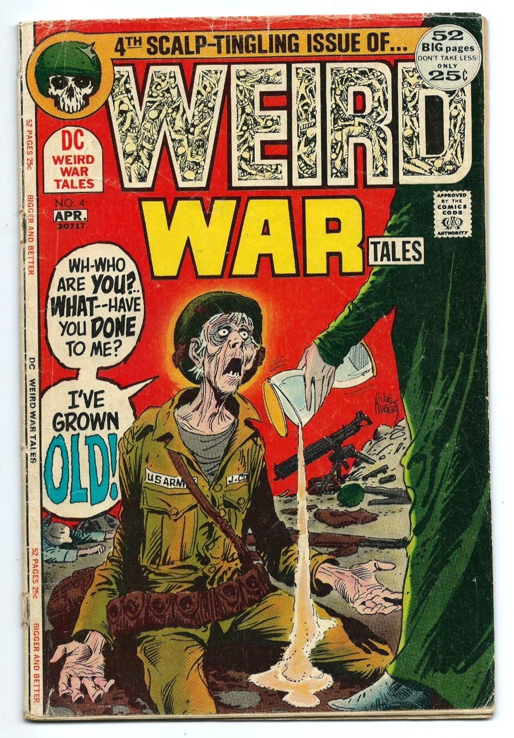 WEIRD WAR TALES #4 -- DC HORROR COMICS -- APRIL 1972 -- JOE KUBERT COVER