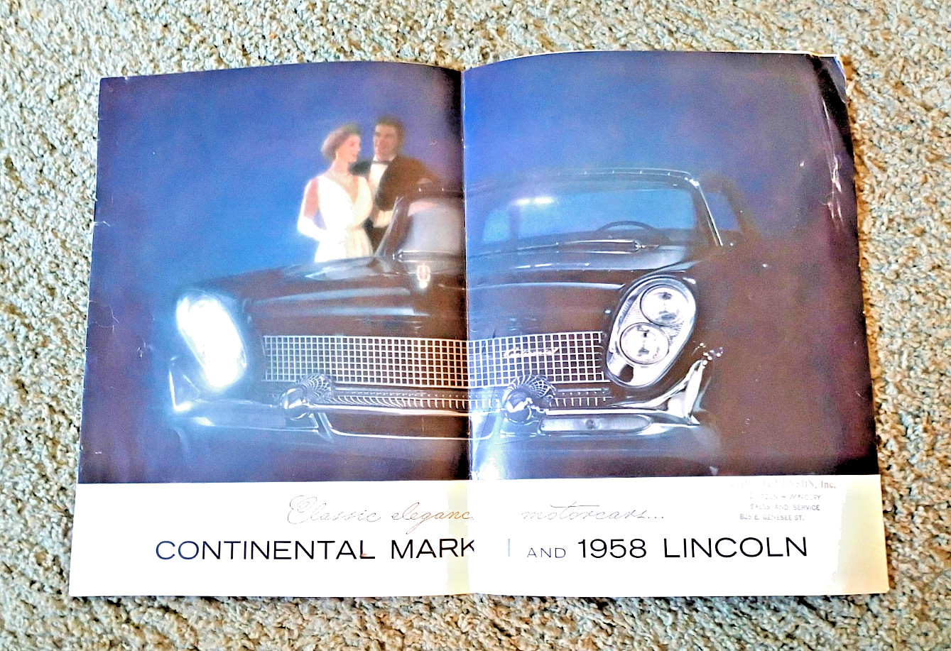 Original 1958 Lincoln All Lines Sales Brouchure (10 pages)