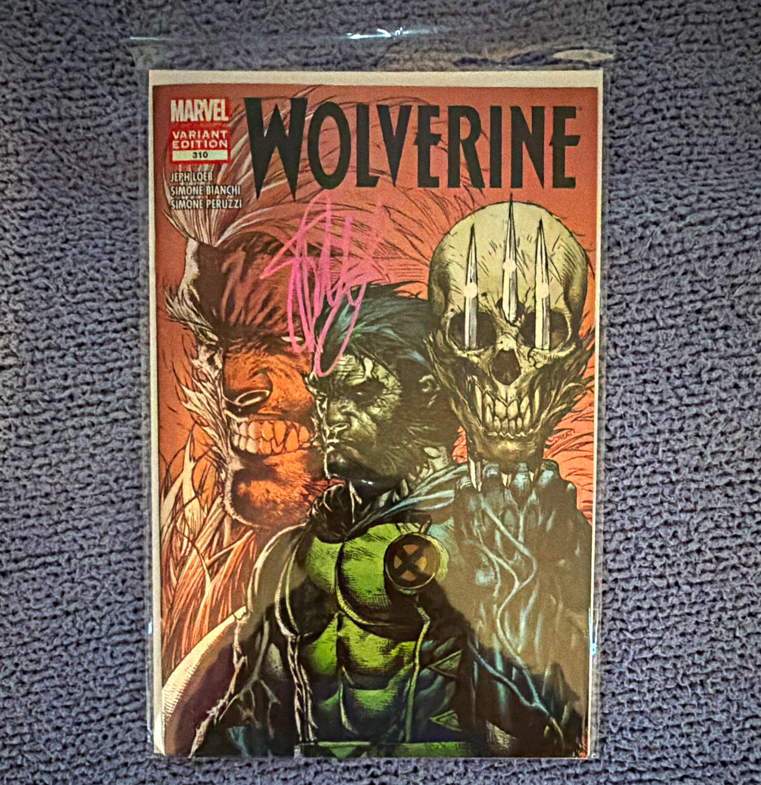 Marvel Wolverine #310 Foil Variant Cover Signed by Stephen Platt (2012) with COA