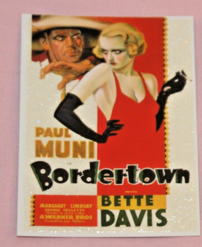 BETTE DAVIS / PAUL MUNI 2007 BREYGENT CLASSIC MOVIE POSTER CARD #8 BORDERTOWN
