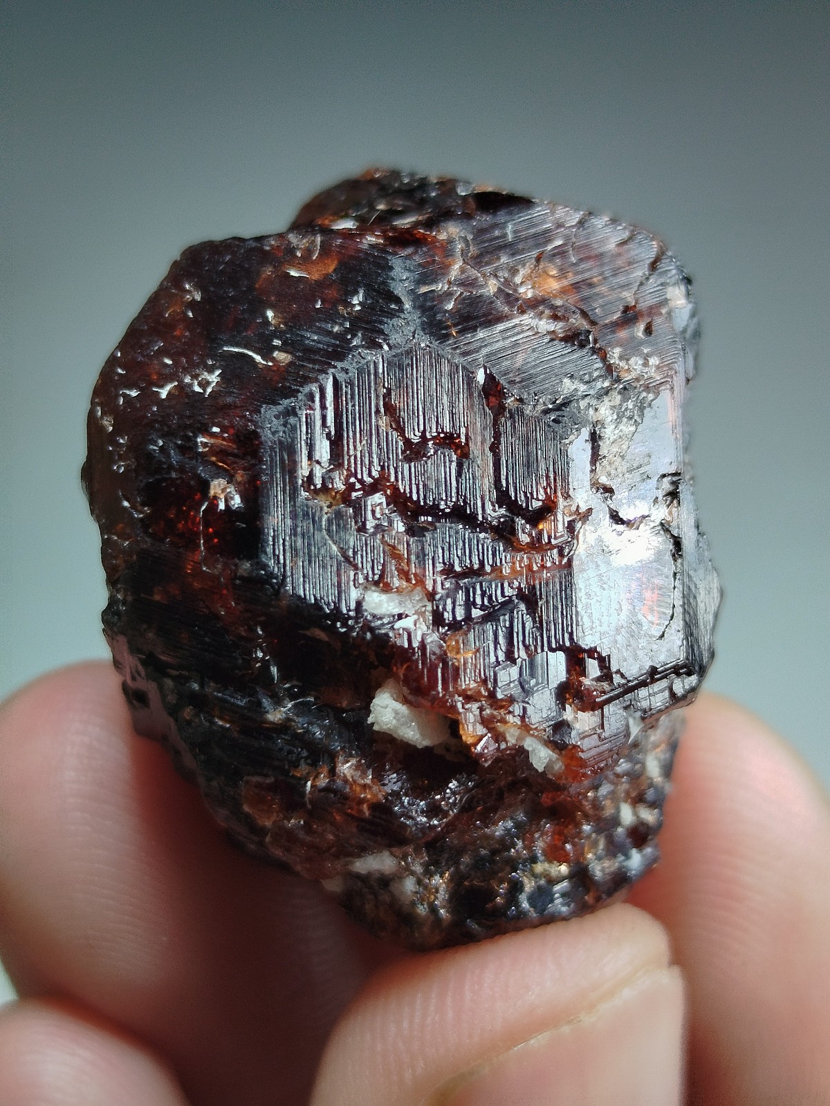 Etched Spessartine Garnet. Massive / Huge Spessartite Crystal Mineral Specimen.