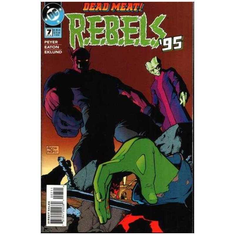 R.E.B.E.L.S. (1994 series) #7 in Near Mint minus condition. DC comics [c}