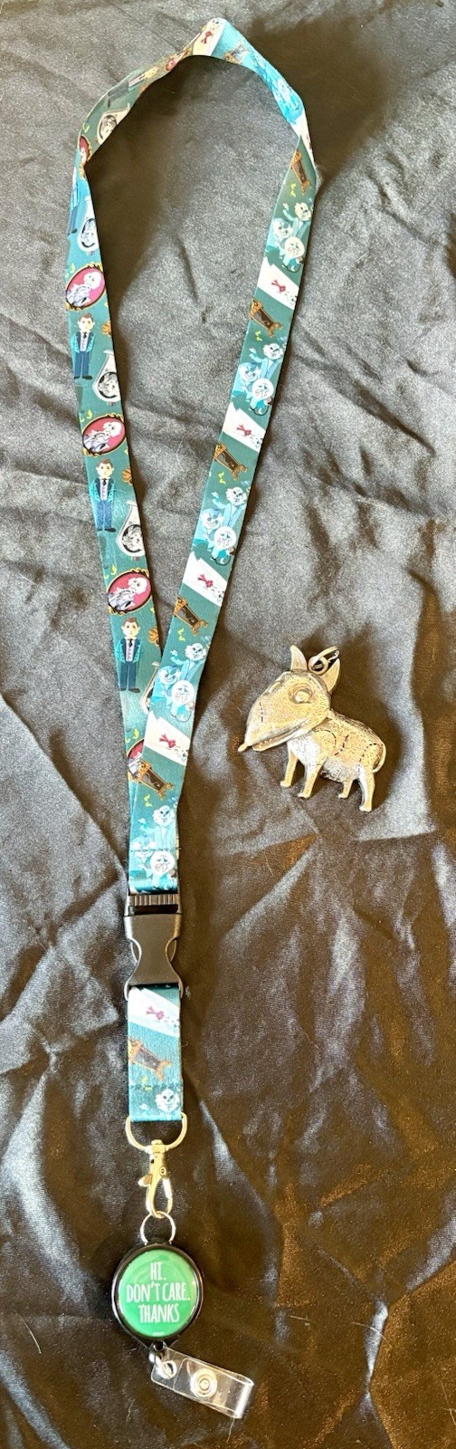 Disney Haunted Mansion Lanyard & FrankenWeenie Keychain Holder Set