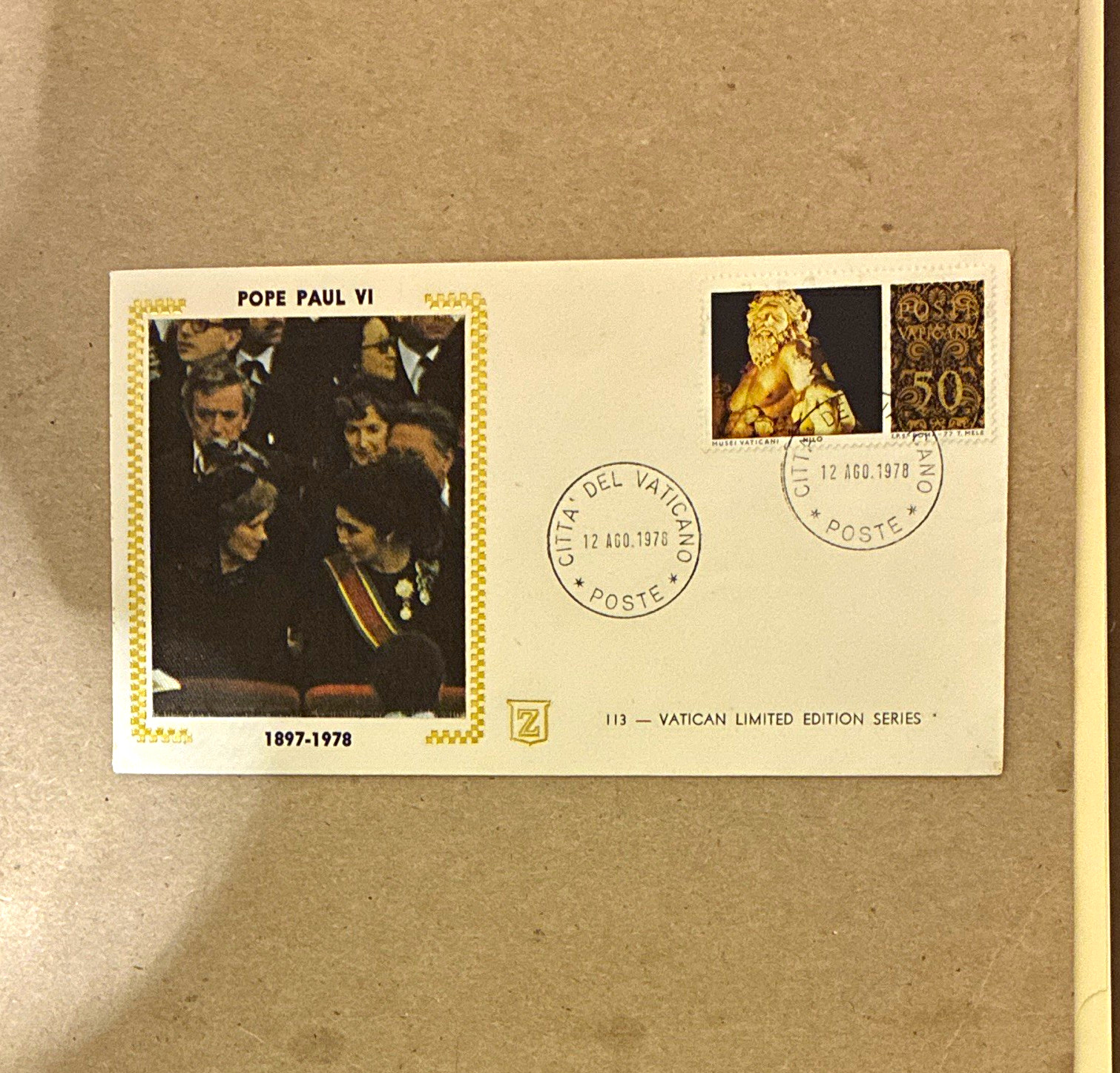 Vatican & Italy 3pc Lot Postcards + Maximum Card 1978 Pope Paul VI