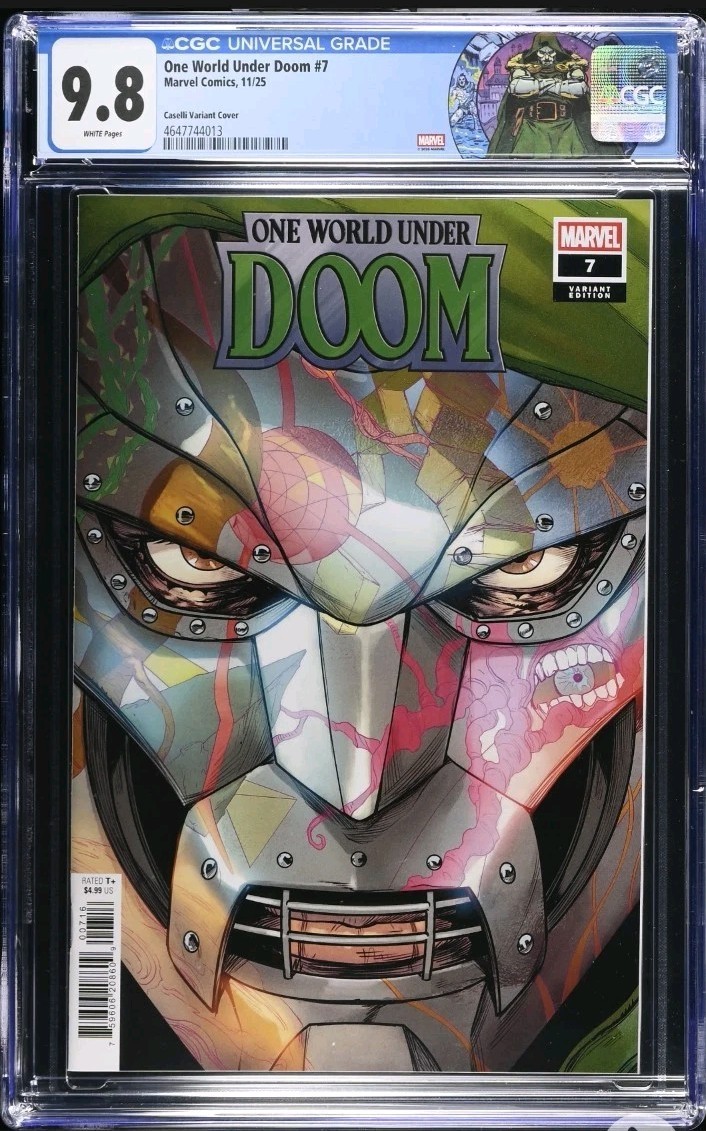 One World Under Doom #7 - Stefano Caselli 1:25 Incentive Variant Cover - CGC 9.8