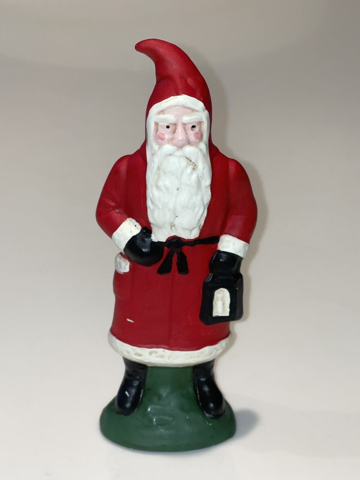 Vintage Fairfield Santa Claus with lantern Chalkware Figure 7.5\