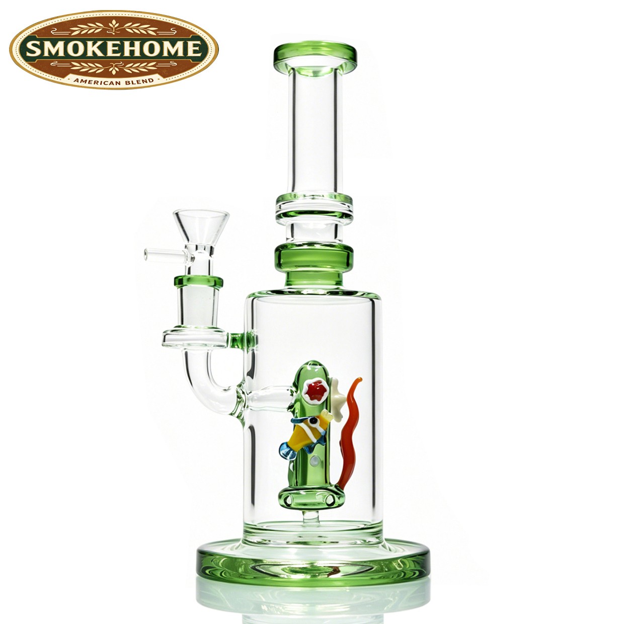 9.5inch Glass Bongs and Water Pipes Smoking Tobacco Perc bong Hookah 14mm bowl