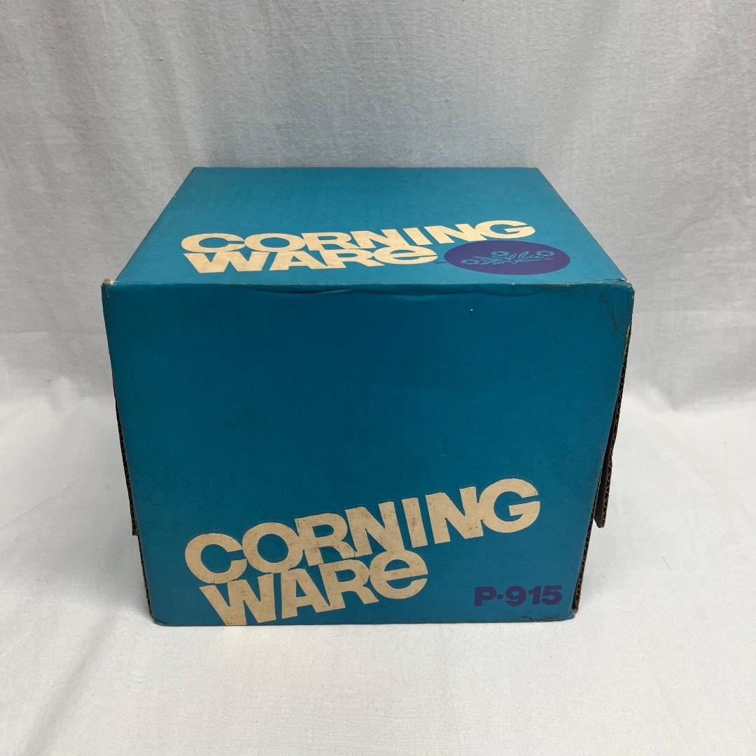 VTG NEW SEALED P-915 Blue Cornflower Corning Ware 2-12oz 2-22oz 4 Plastic Covers
